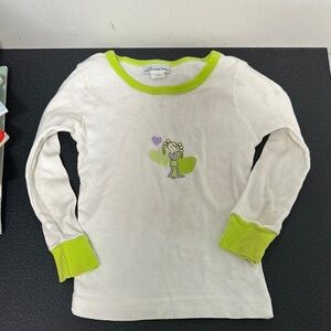 No Boundaries White and Green Long Sleeve Tee with Graphic 90’s